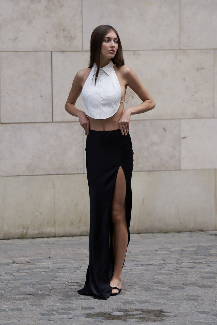 Harper Backless Tuxedo Shirt