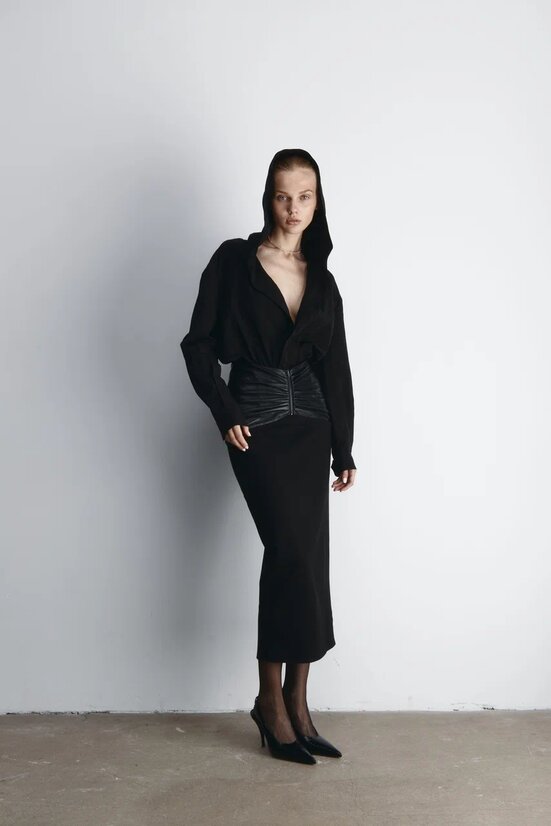 Hooded bomber shirt ash