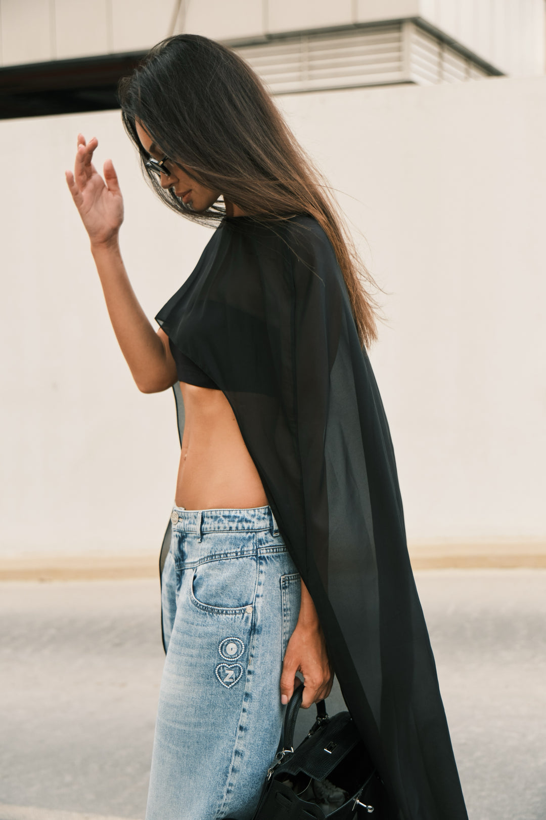 SHEER ORGANZA CAPE