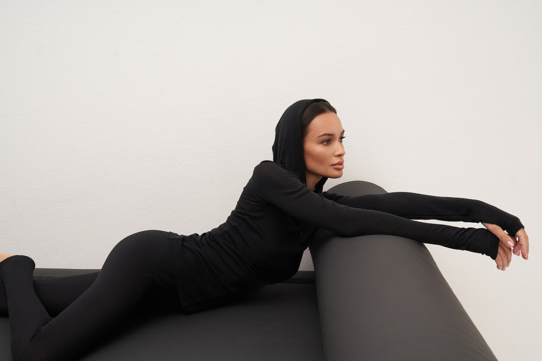 Essential long sleeve hooded top