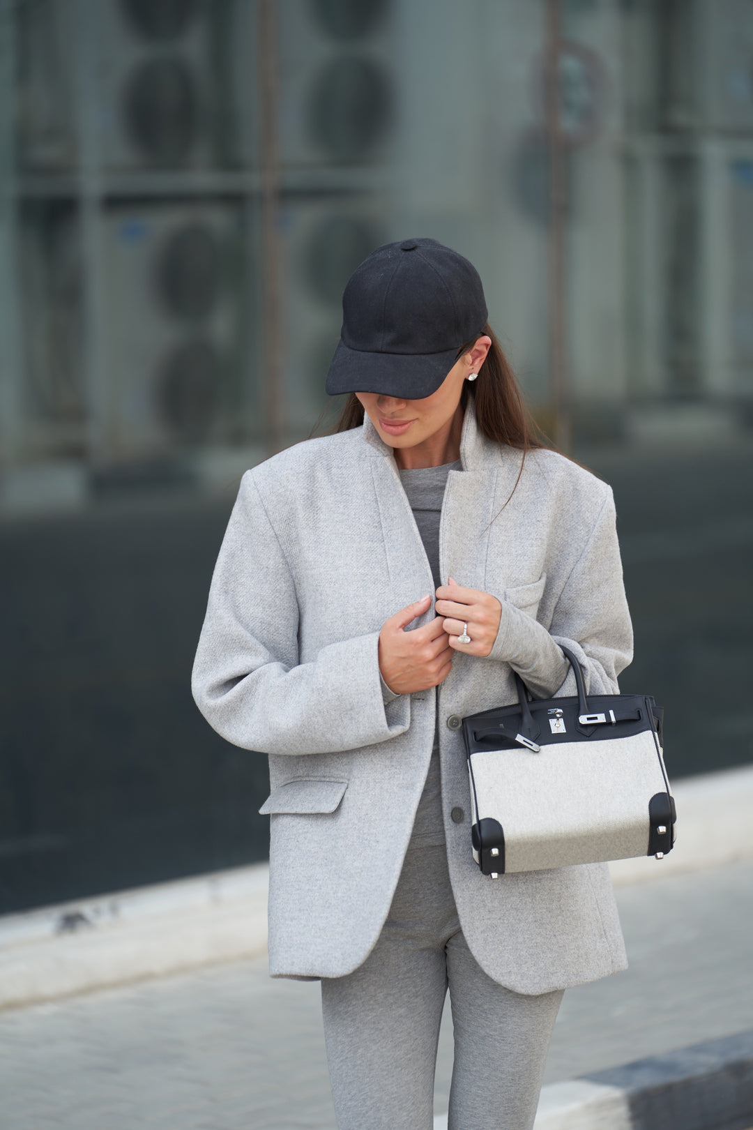 Cashmere demi-coat Stone