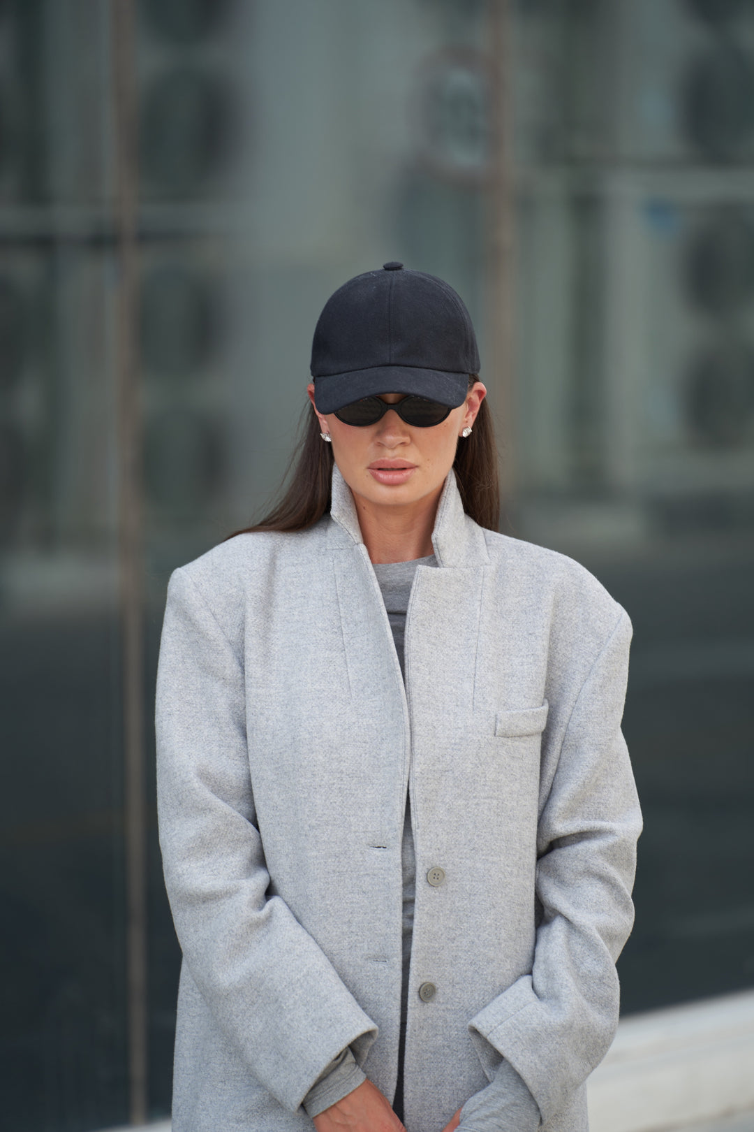 Cashmere demi-coat Stone