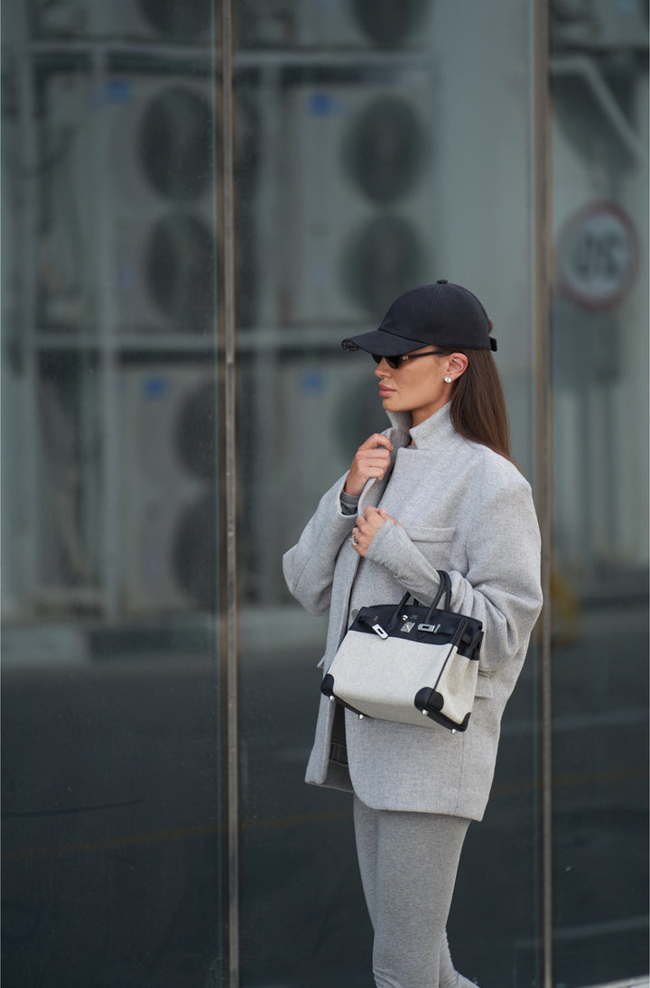 Cashmere demi-coat Stone