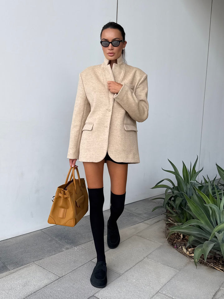 Cashmere demi-coat Caramel