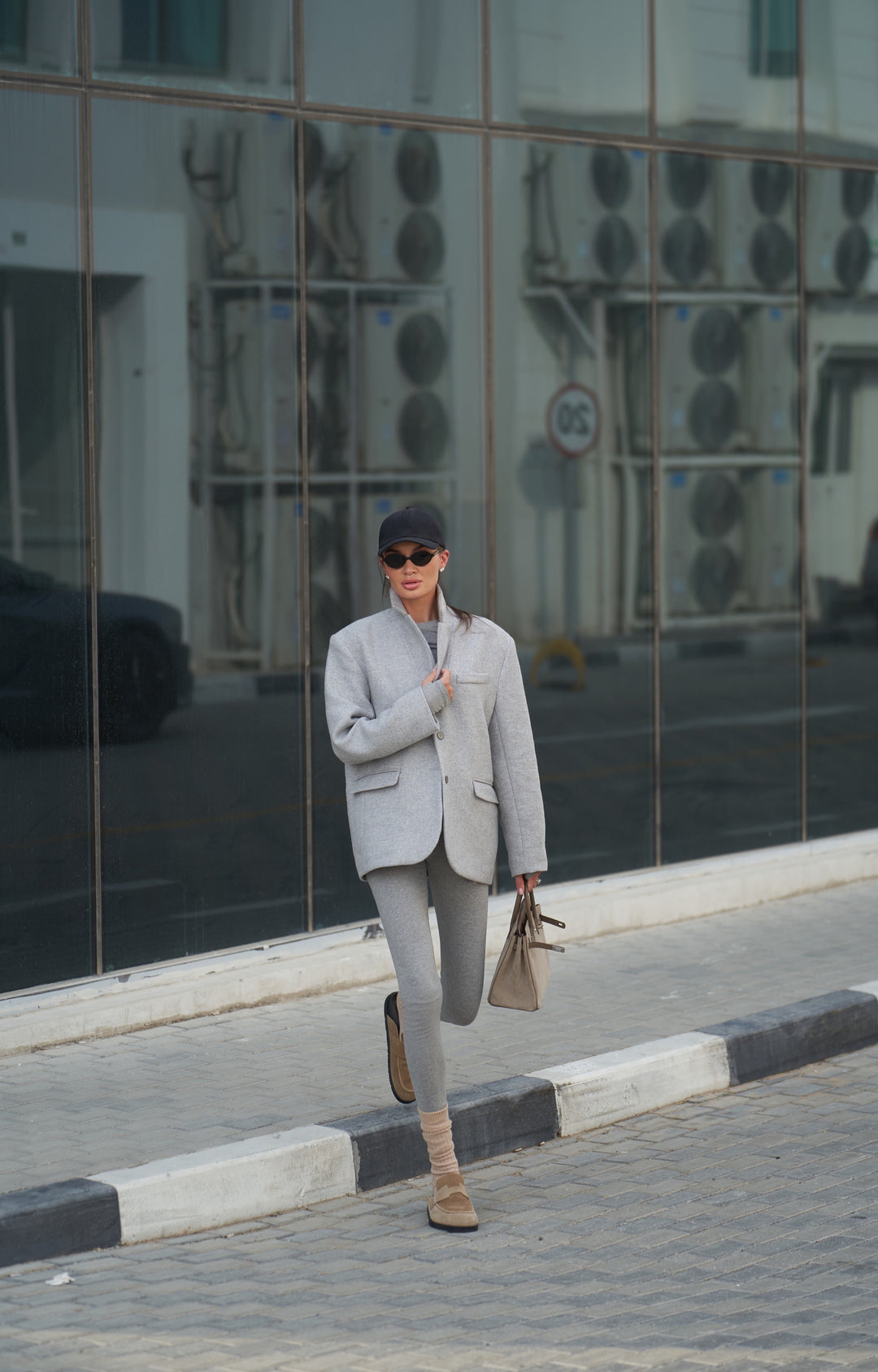 Cashmere demi-coat Stone