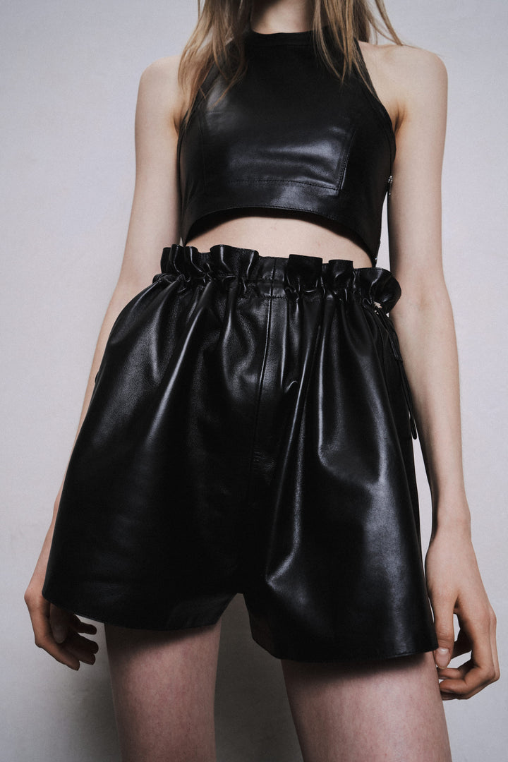 HEART LEATHER SHORTS