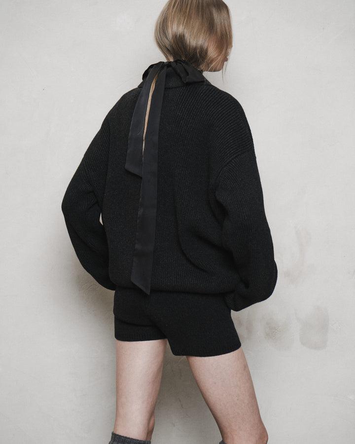 MOULINE SHORTS IN CASHMERE AND WOOL